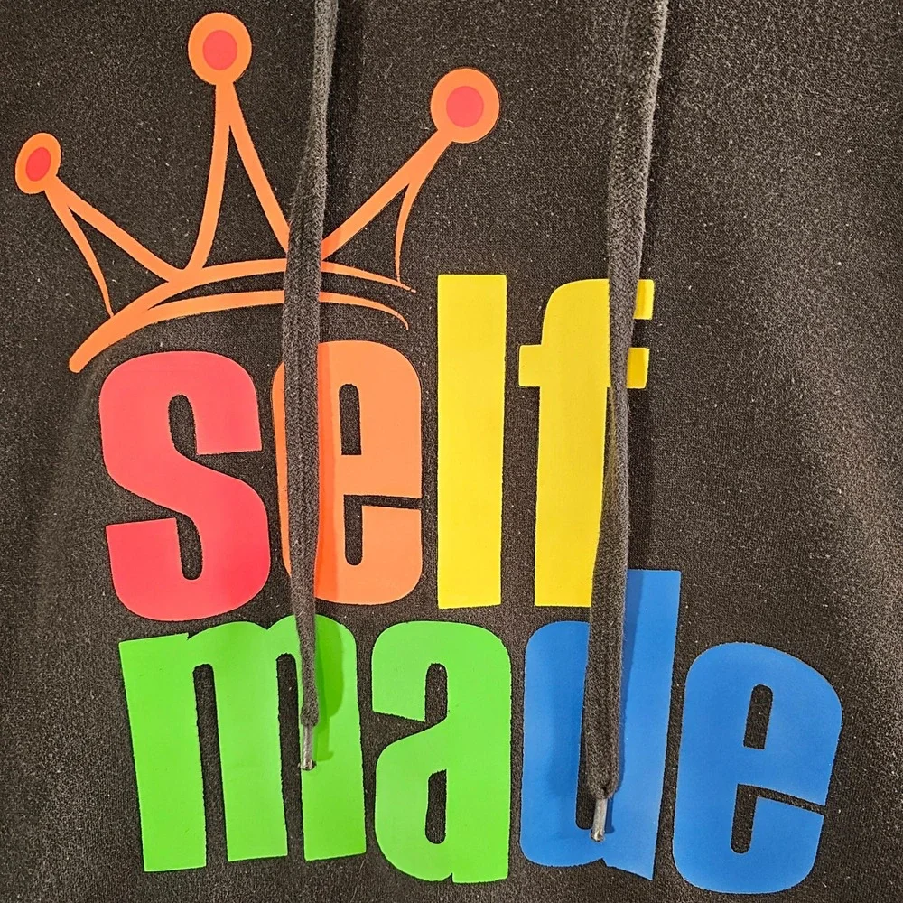 Evolution In Design Self Made Graphic‎ Hoodie Black Mens XL Crown Streetwear